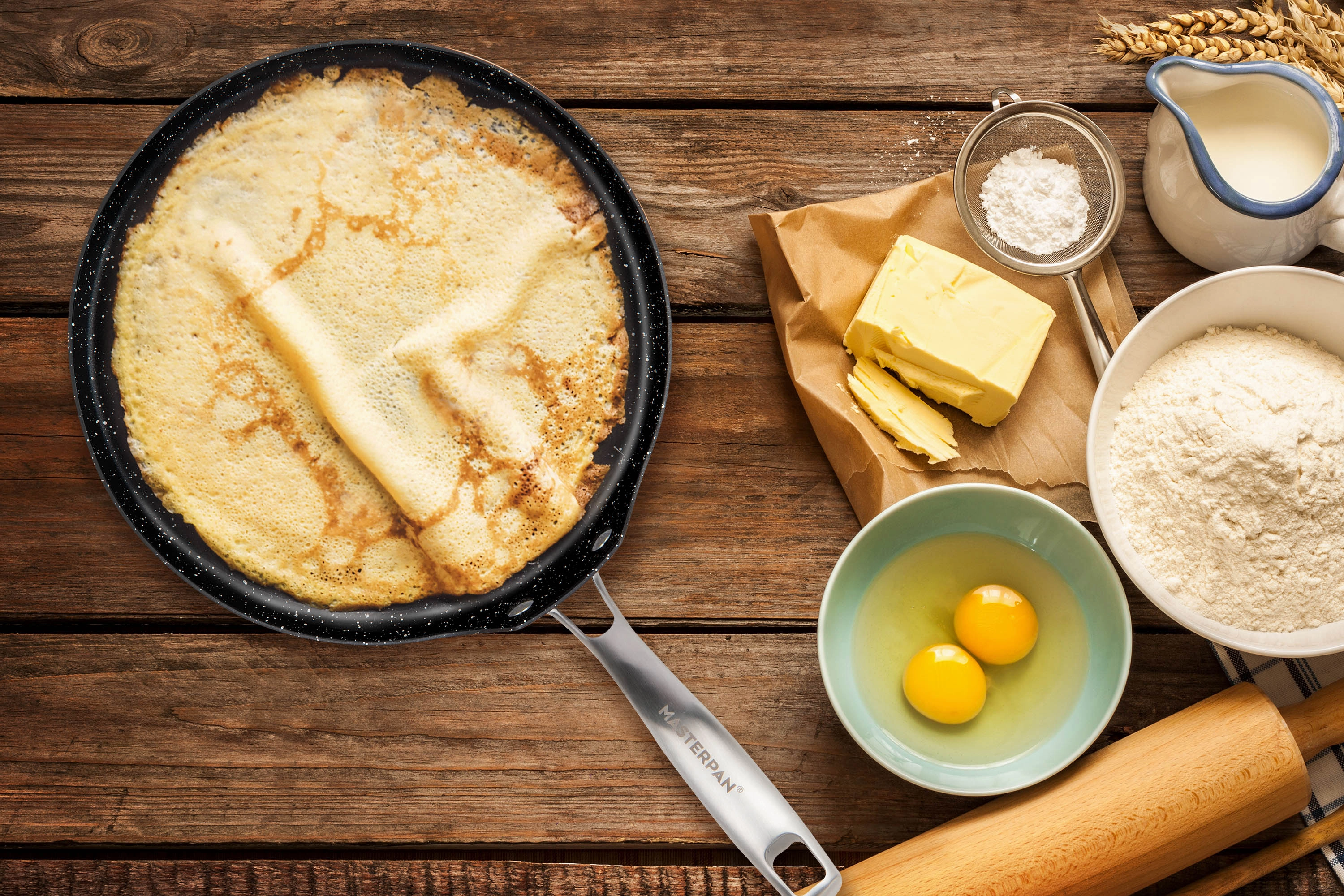 Crepe Pan, Non-Stick Aluminium Cookware With Stainless Steel Riveted Handle, 11 (28Cm)