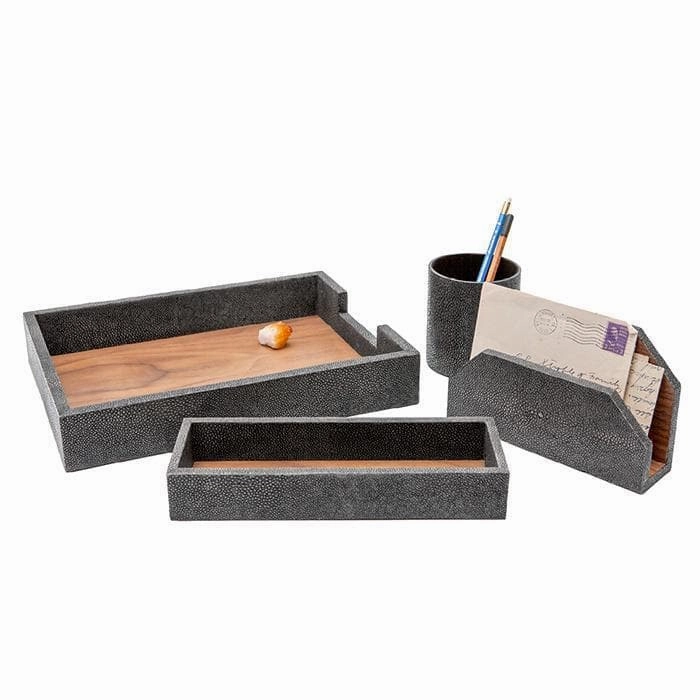 Crosby Gray Office Accessory Set/4 Home Decor Office Organization Convenient shopping