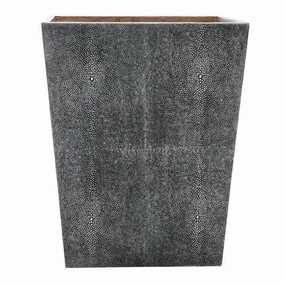 Crosby Gray Rectangle Waste Basket, Tapered Home Decor Office Organization Convenient shopping