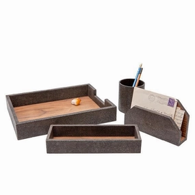 Crosby Mushroom Office Accessory Set/4 Home Decor Office Organization Convenient shopping