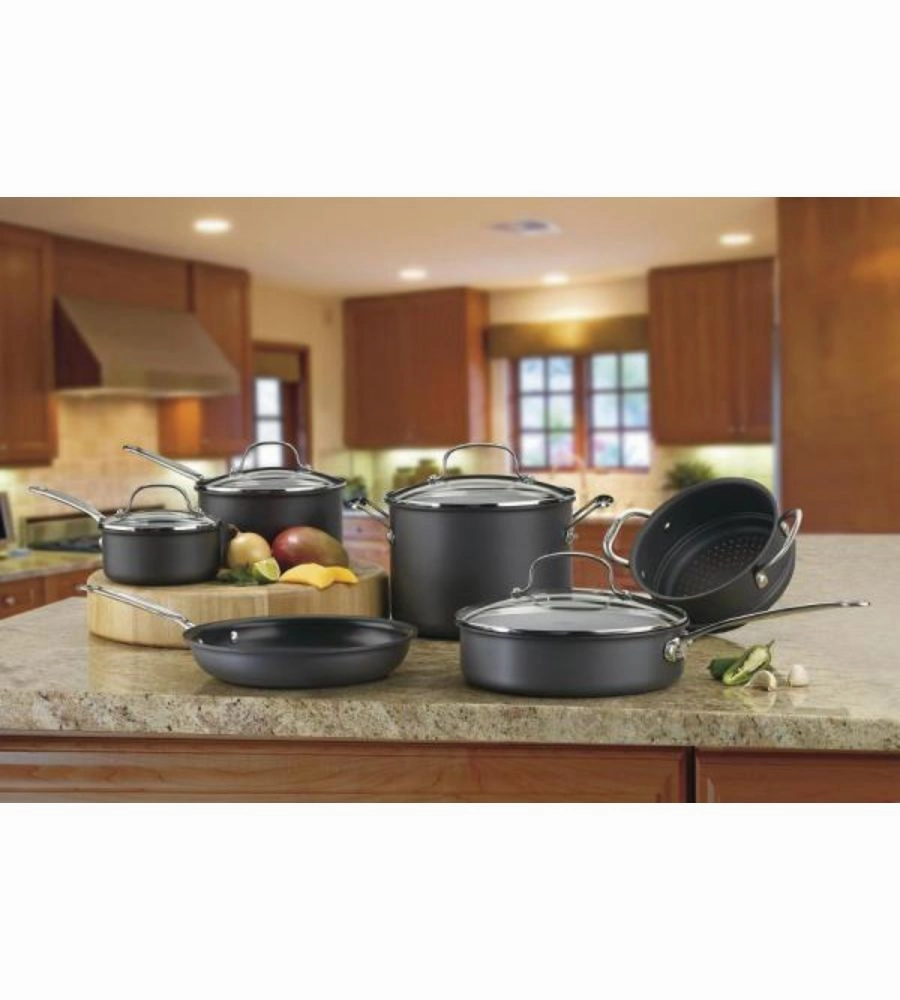 Cuisinart Chef'S Classic Non-Stick Hard Anodized Cookware 10 Piece Set