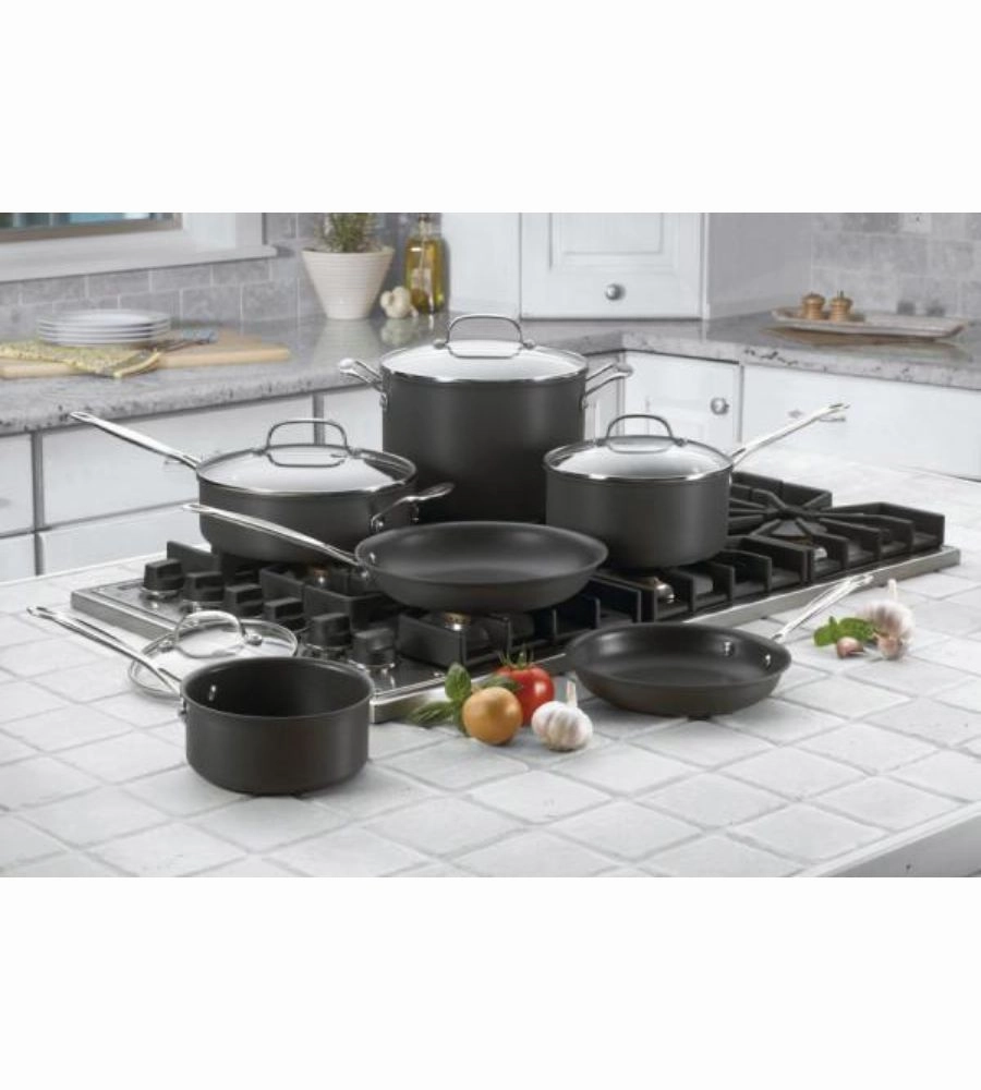 Cuisinart Chef'S Classic Non-Stick Hard Anodized Cookware 10 Piece Set