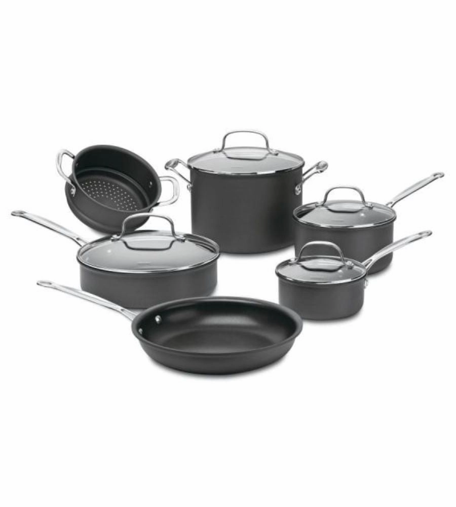 Cuisinart Chef'S Classic Non-Stick Hard Anodized Cookware 10 Piece Set Cookware holiday sale