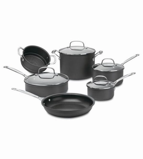 Cuisinart Chef'S Classic Non-Stick Hard Anodized Cookware 10 Piece Set Cookware holiday sale