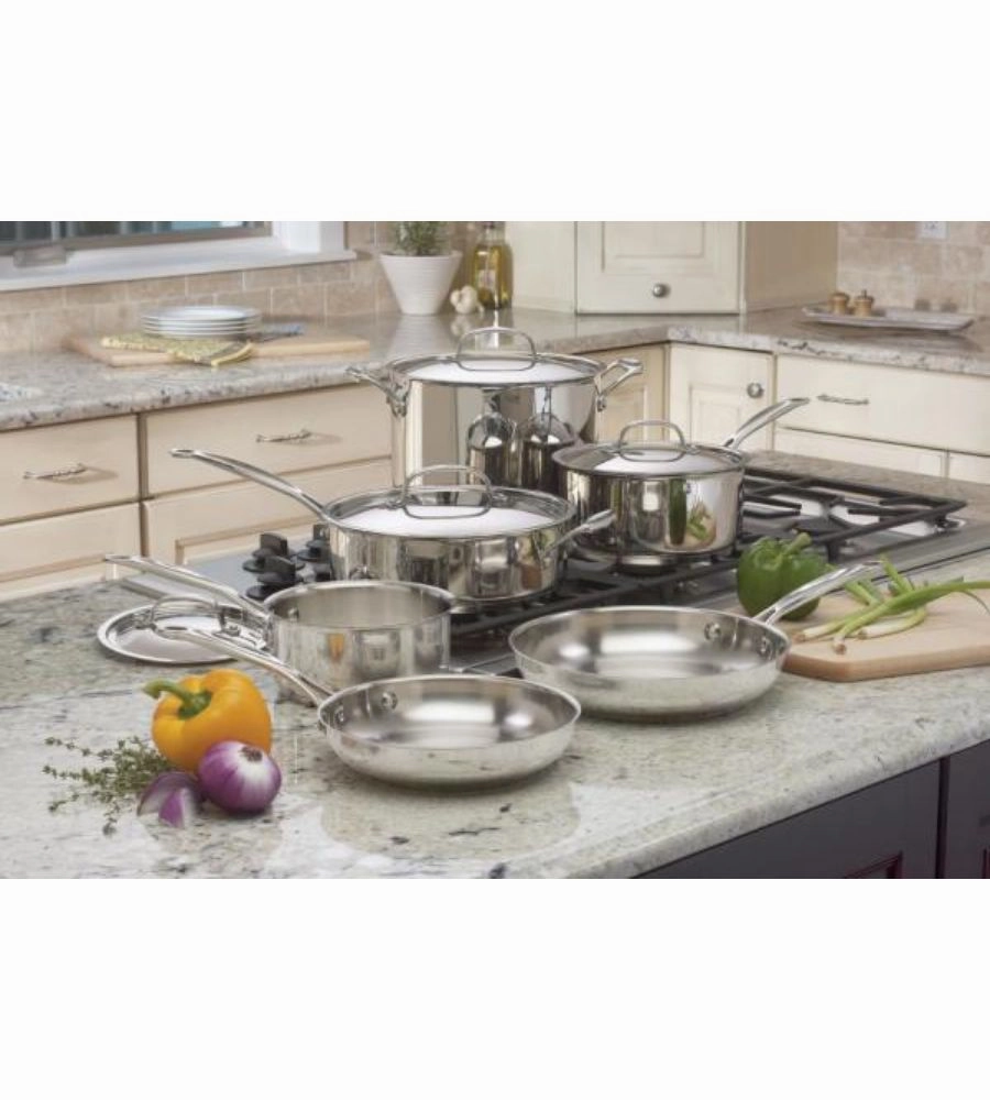 Cuisinart Chef'S Classic Stainless Cookware 10 Piece Set