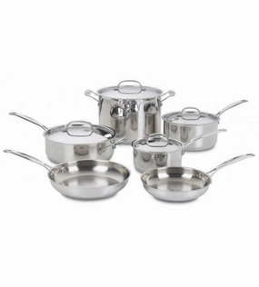 Cuisinart Chef'S Classic Stainless Cookware 10 Piece Set Cookware holiday sale