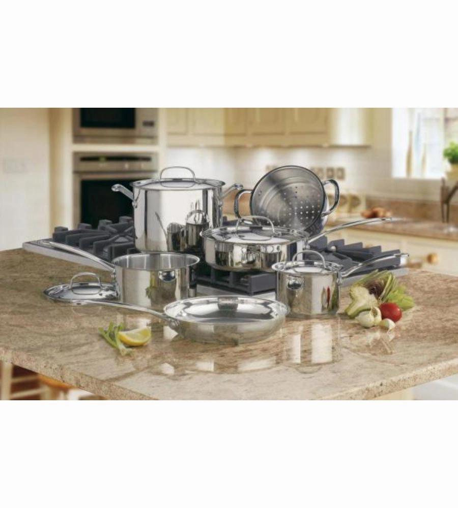 Cuisinart Chef'S Classic Stainless Cookware 10 Piece Set