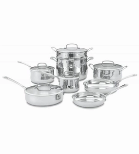 Cuisinart Contour Stainless Cookware 13 Piece Set Cookware holiday sale