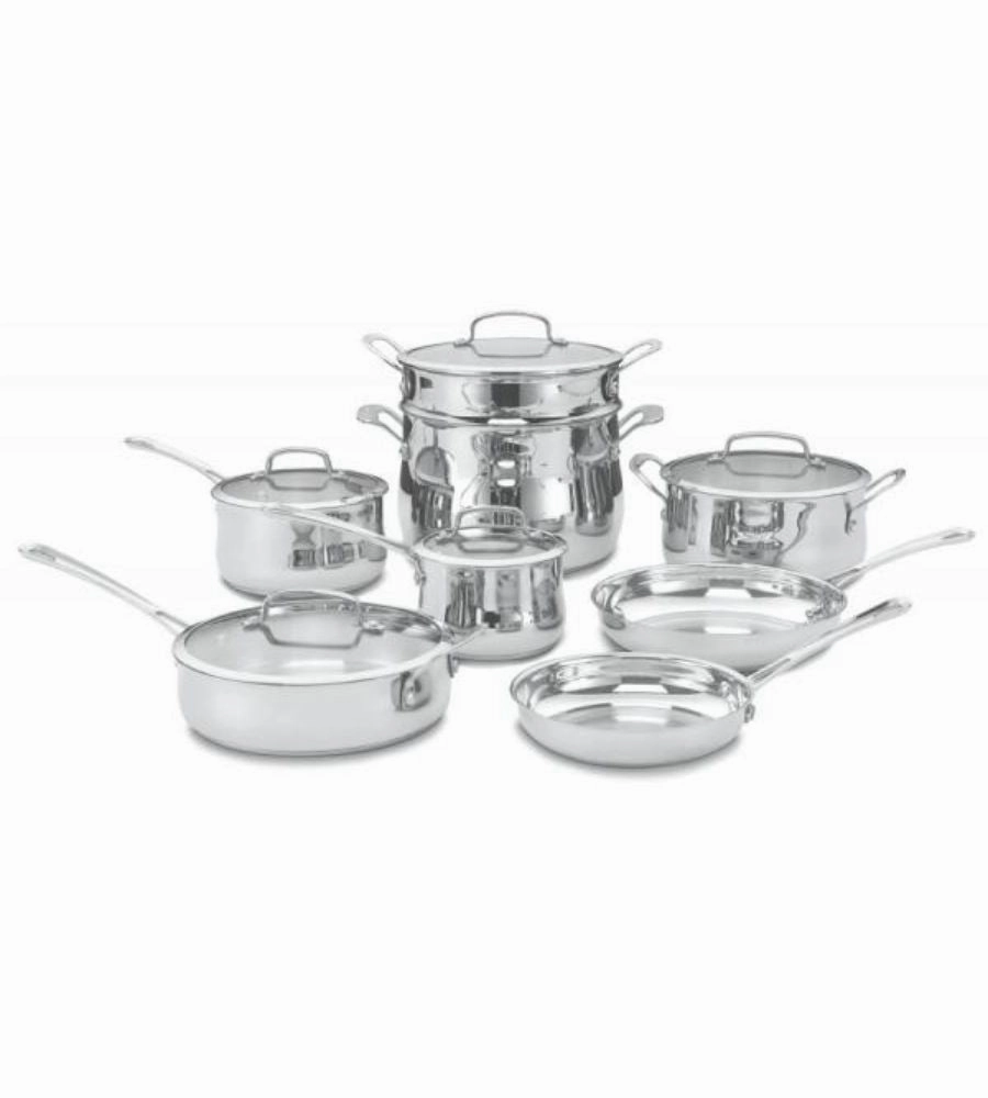 Cuisinart Contour Stainless Cookware 13 Piece Set Cookware holiday sale