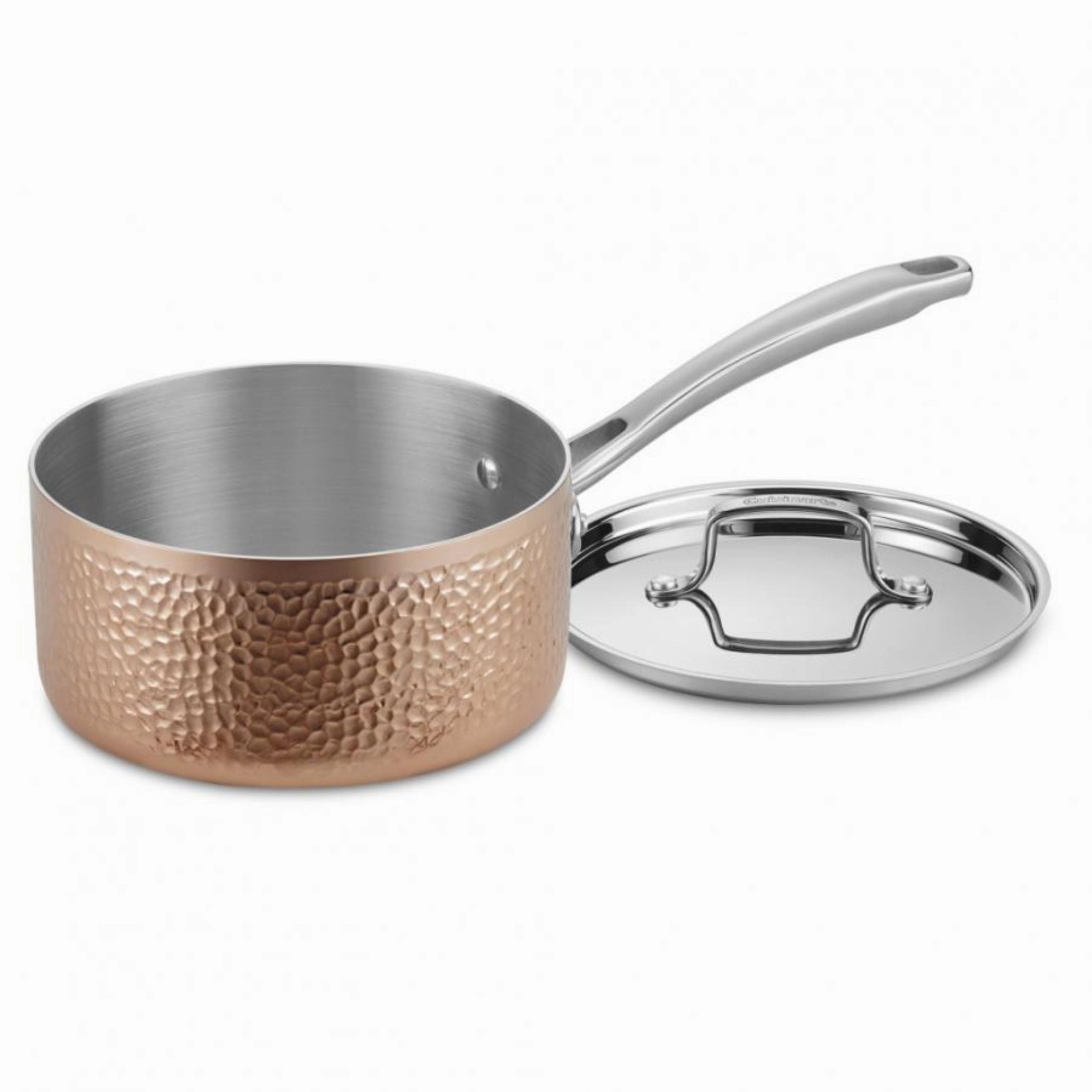 Cuisinart Hammered Collection Copper Tri-Ply Cookware 9 Piece Set