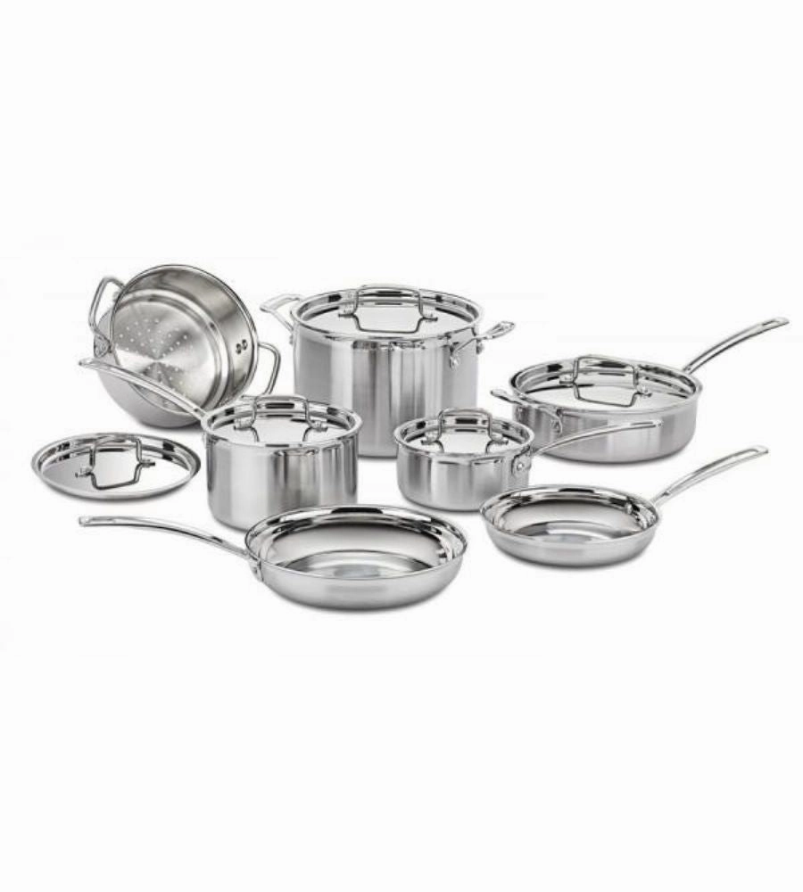Cuisinart Multiclad Pro Tri-Ply Stainless Cookware 12 Piece Set Cookware holiday sale