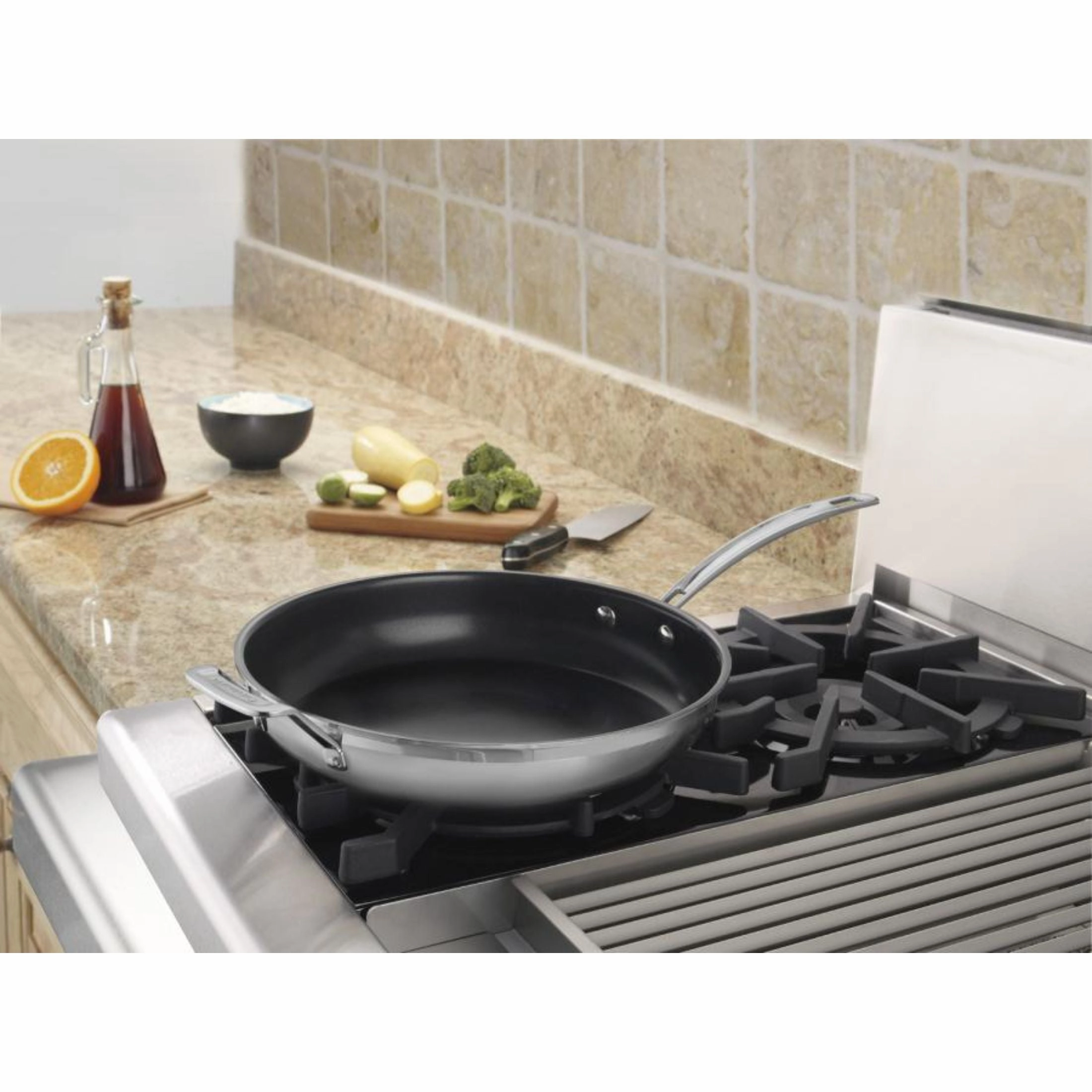 Cuisinart Multiclad Pro Tri-Ply Stainless Cookware 12" Skillet W/Helper