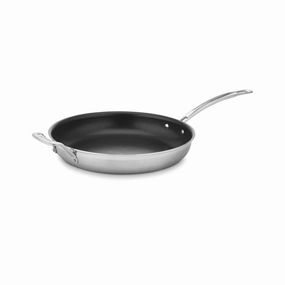 Cuisinart Multiclad Pro Tri-Ply Stainless Cookware 12" Skillet W/Helper Cookware holiday sale