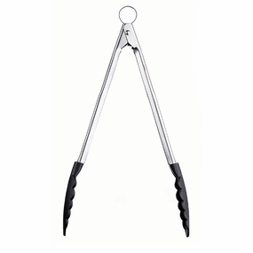 Cuisipro 12 Inch Silicone Locking Tongs, Black Cooking Tools & Accessories buy more save more