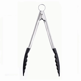 Cuisipro 9.5 Inch Silicone Locking Tongs, Black Cooking Tools & Accessories hot price