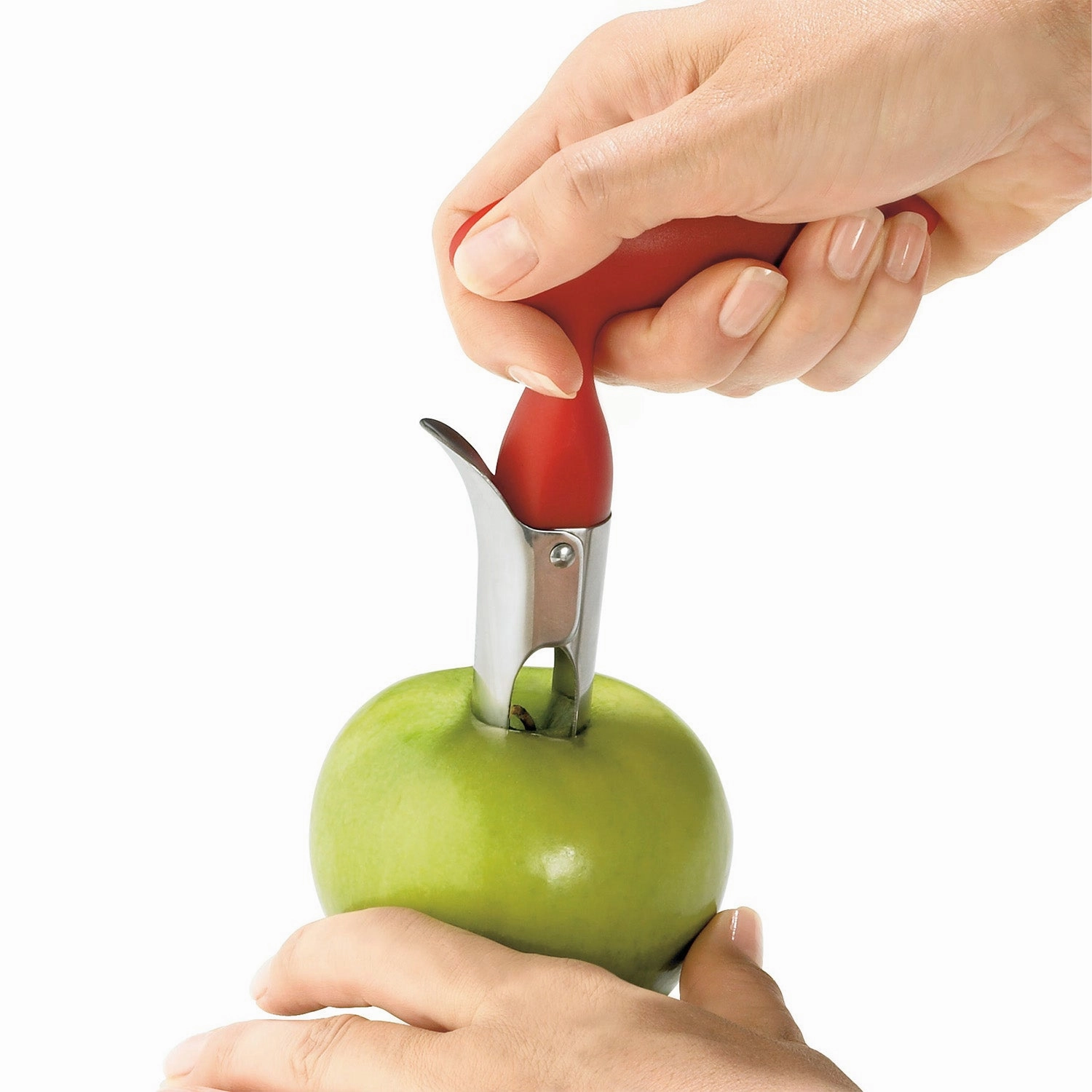Cuisipro Easy Release Apple Corer, Stainless Steel, Red