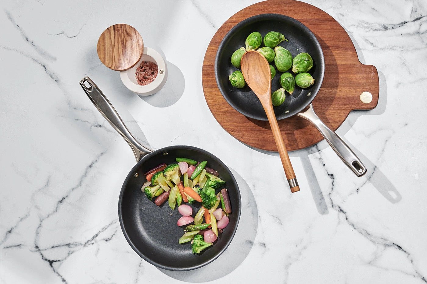 Cuisipro Easy Release Hard Anodized 2 Piece Fry Pan Set, 8-Inch & 9.5-Inch