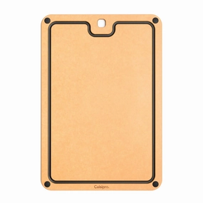 Cuisipro Fibre Wood Cutting Board with Silicone Feet, 16 x 11 Inch, Natural/Slate Cooking Tools & Accessories hot price
