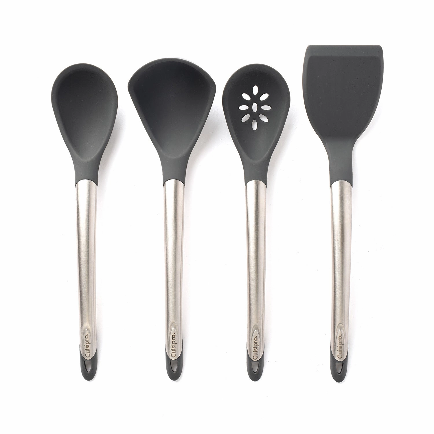 Cuisipro Silicone Kitchen Tool Set-Ladle, Turner, Spoon & Slotted Spoon