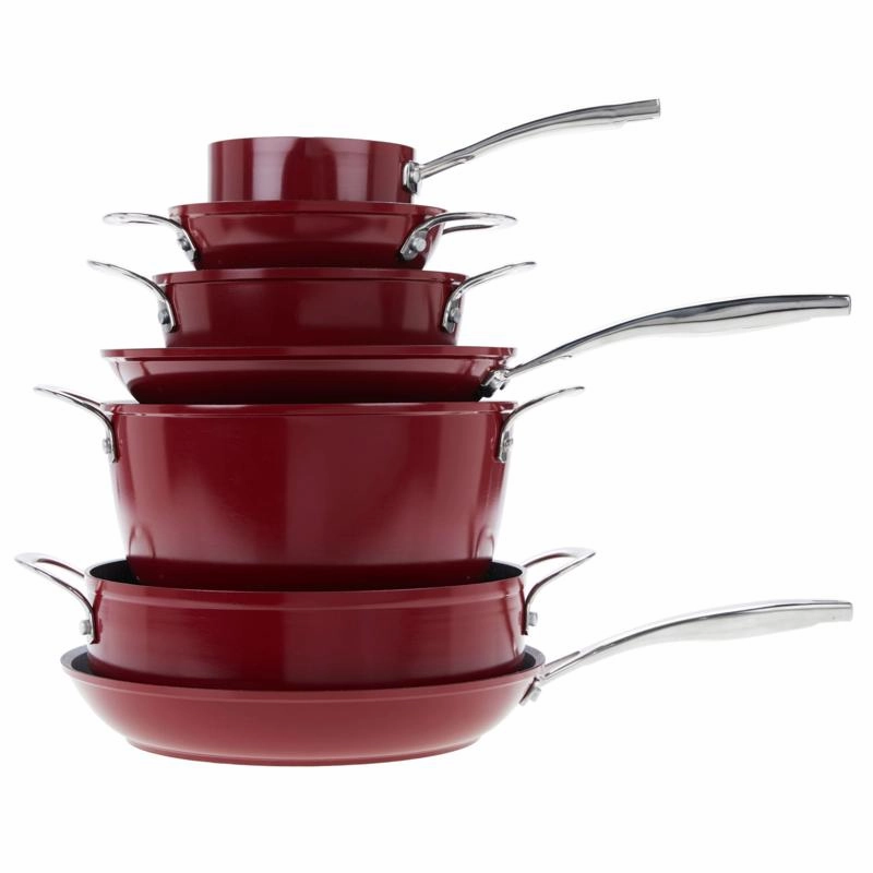 Curtis Stone 14-piece Stacking Cookware Set 764-541 Refurbished Cookware hot cookware outlet