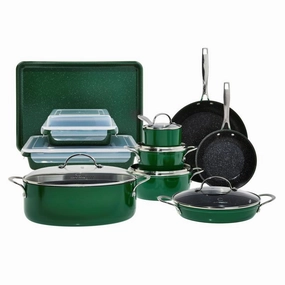 Curtis Stone 17-piece All-Purpose Cookware Set Refurbished Cookware hot cookware outlet