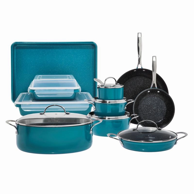 Curtis Stone 17-piece All-Purpose Cookware Set Refurbished