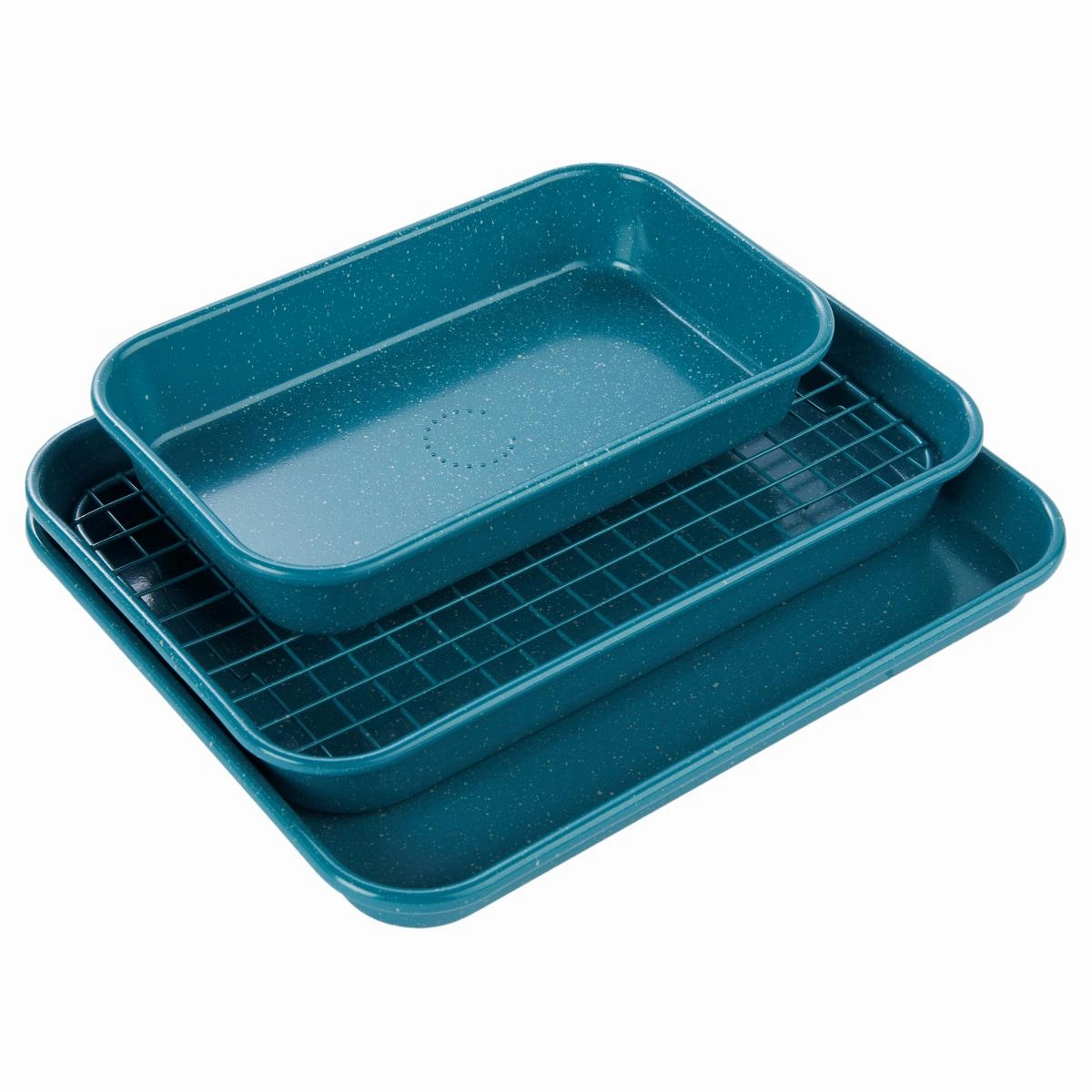 Curtis Stone 4-piece Nesting Bakeware Set Refurbished Cookware hot cookware outlet