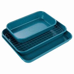Curtis Stone 4-piece Nesting Bakeware Set Refurbished Cookware hot cookware outlet