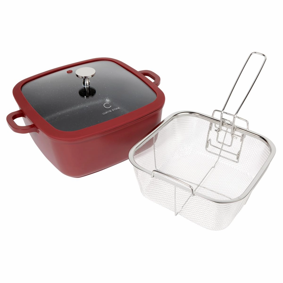 Curtis Stone 5.3-Quart Dura-Pan  Square Chef Saut Pan Refurbished