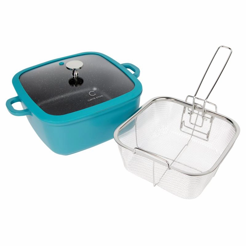Curtis Stone 5.3-Quart Dura-Pan  Square Chef Saut Pan Refurbished