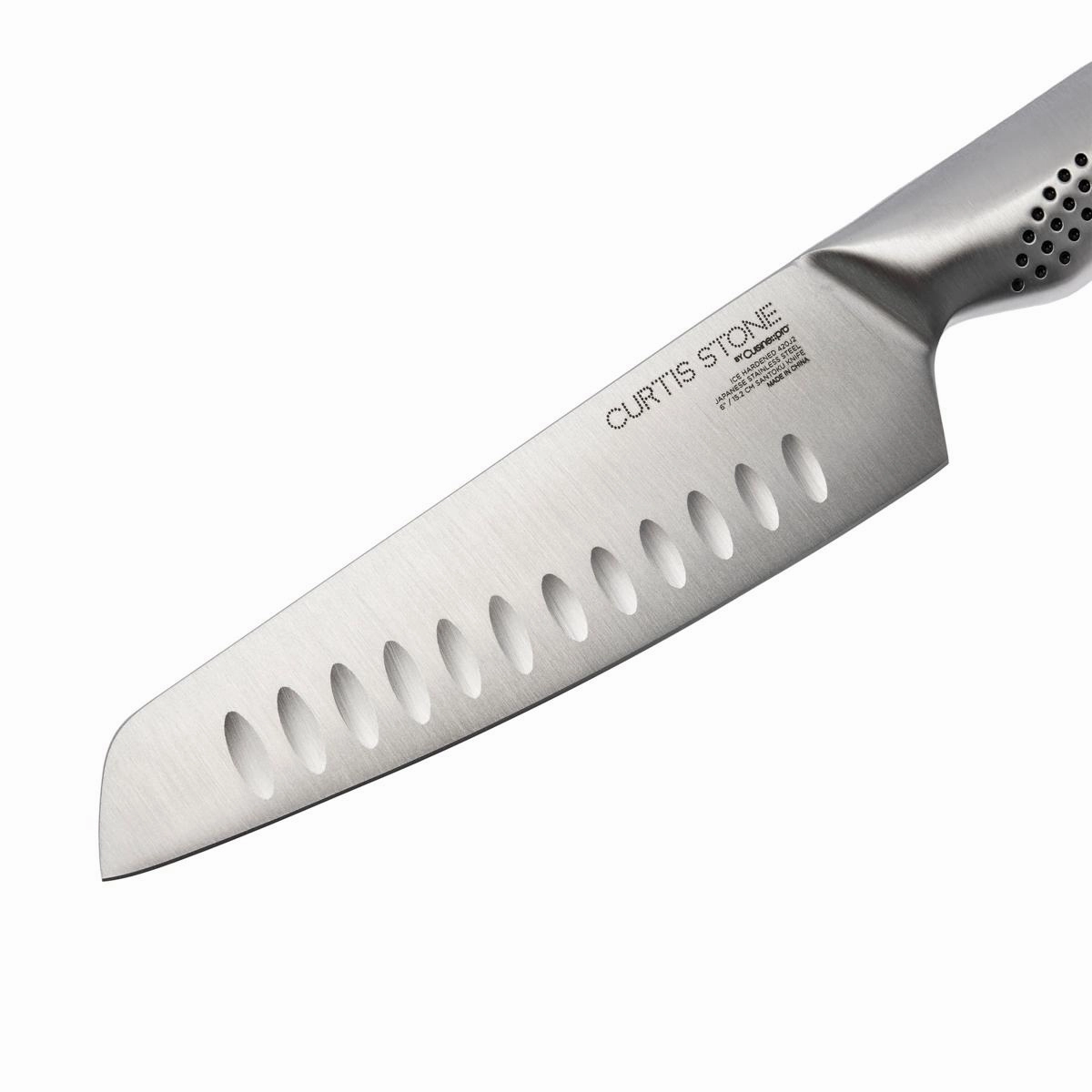 Curtis Stone 6" Japanese Steel Santoku Knife in Gift Box Refurbished