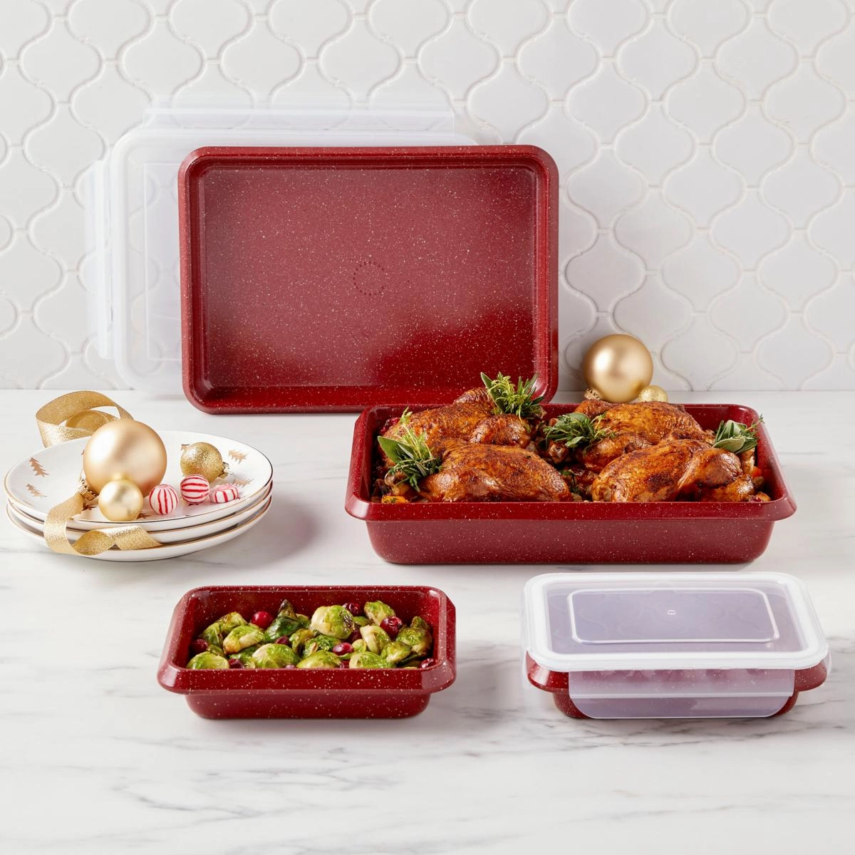Curtis Stone 8-piece Dura-Bake and Bake, Roast and Store Set Refurbished