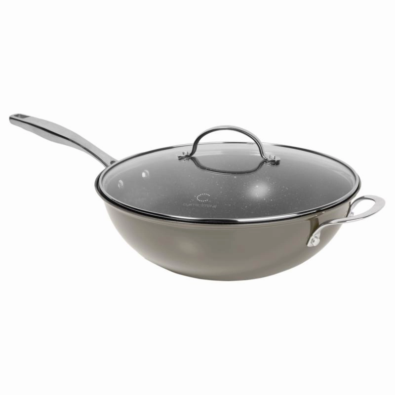 Curtis Stone Dura-Pan  11" Wok with Lid Refurbished