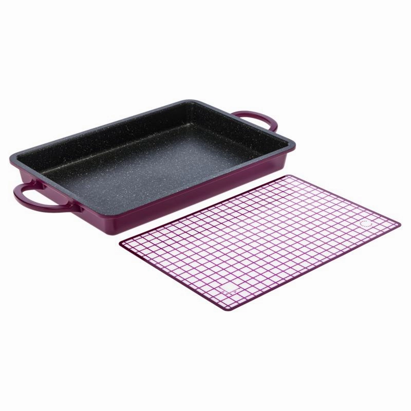 Curtis Stone Dura-Pan  2-in-1 Baker/Griddle Pan with Silicone Mat Refurbished