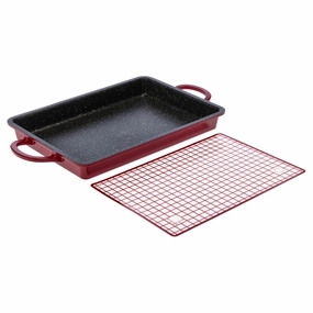 Curtis Stone Dura-Pan  2-in-1 Baker/Griddle Pan with Silicone Mat Refurbished Cookware hot cookware outlet