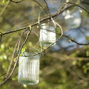 Curved Hanging Jar T Light Holder (S/6) Candle Holders discount collection