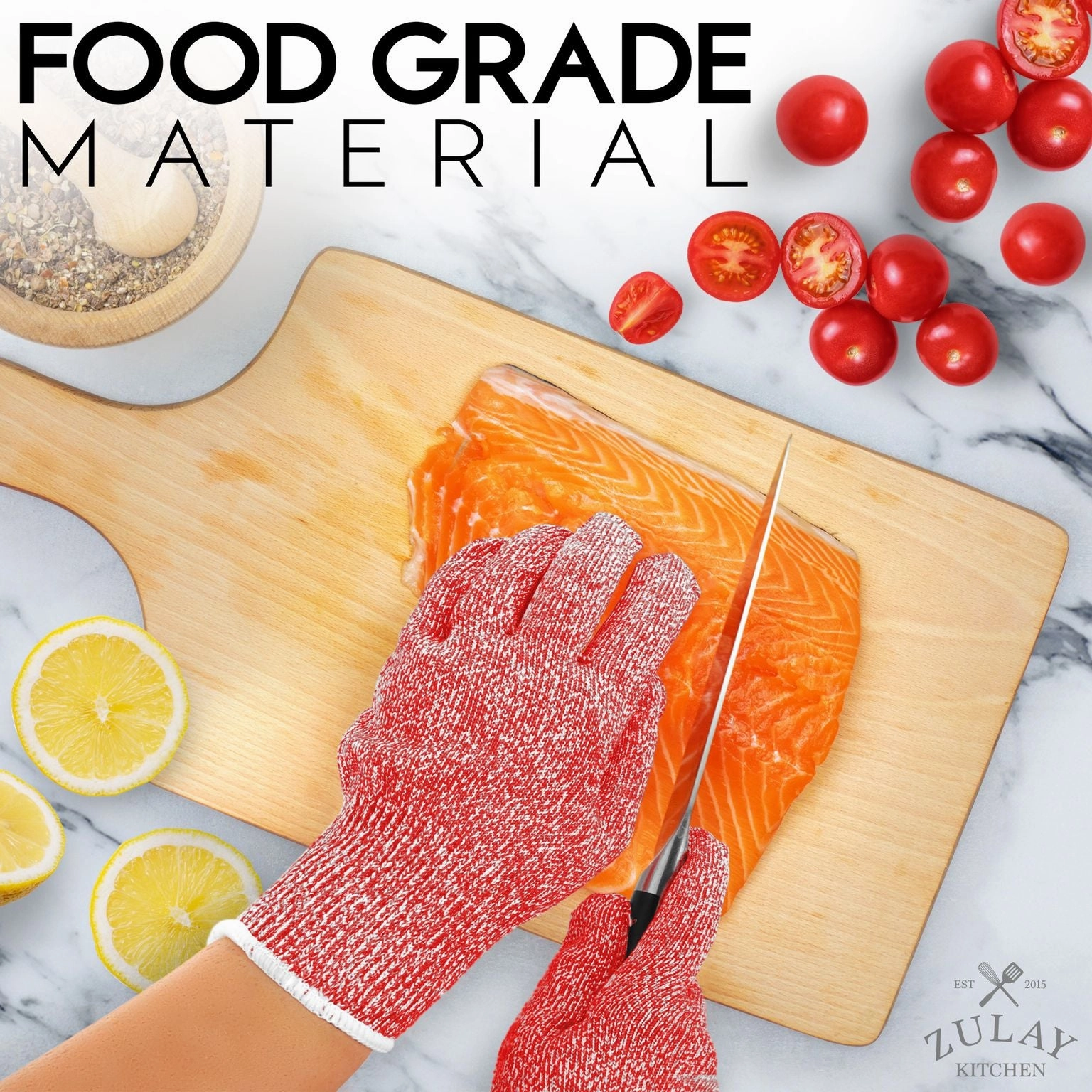 Cut Resistant Gloves Food Grade Level 5 Protection (Small)