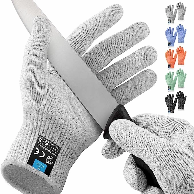 Cut Resistant Gloves Food Grade Level 5 Protection (Small)