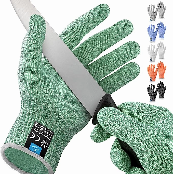 Cut Resistant Gloves Food Grade Level 5 Protection (Small)