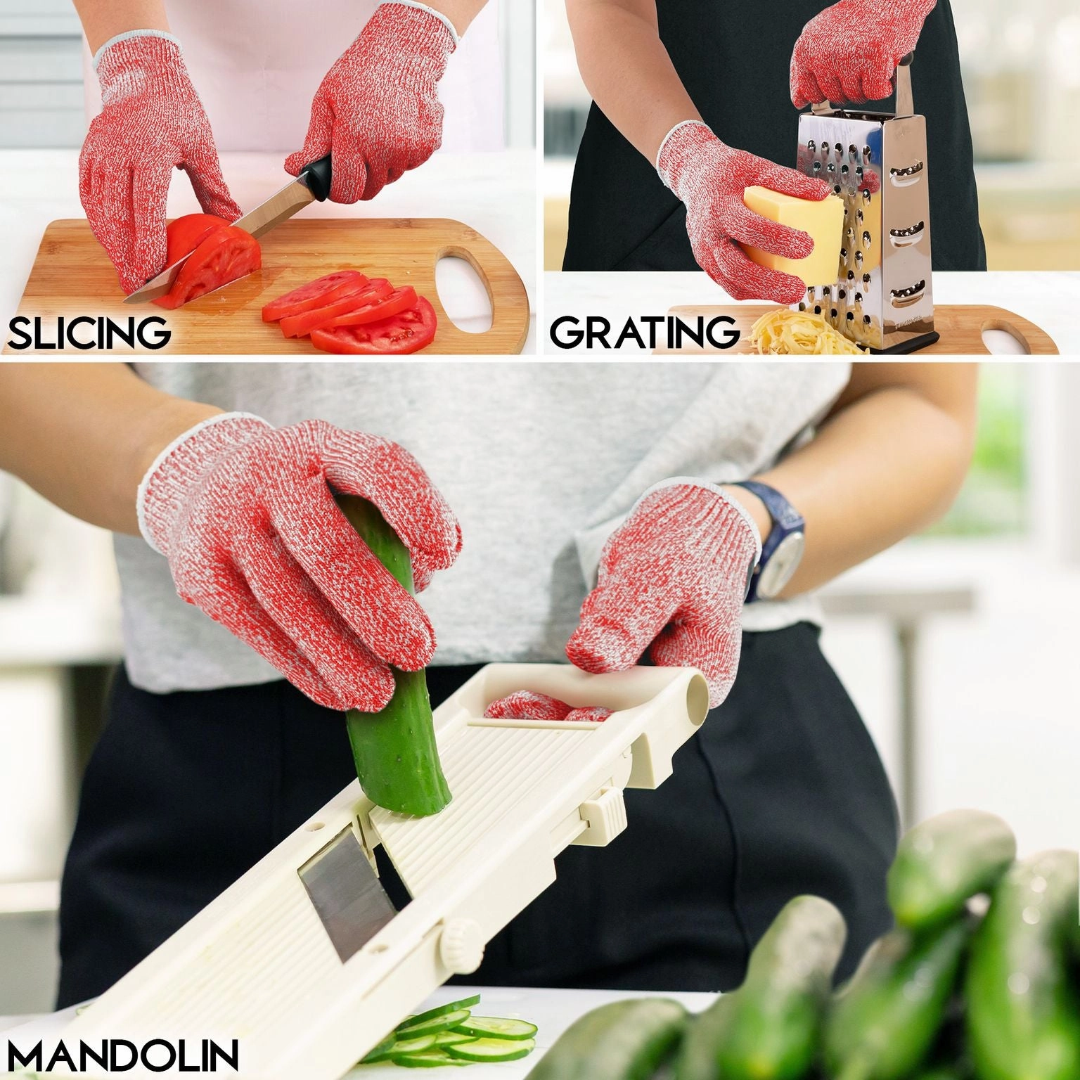 Cut Resistant Gloves Food Grade Level 5 Protection (Small)