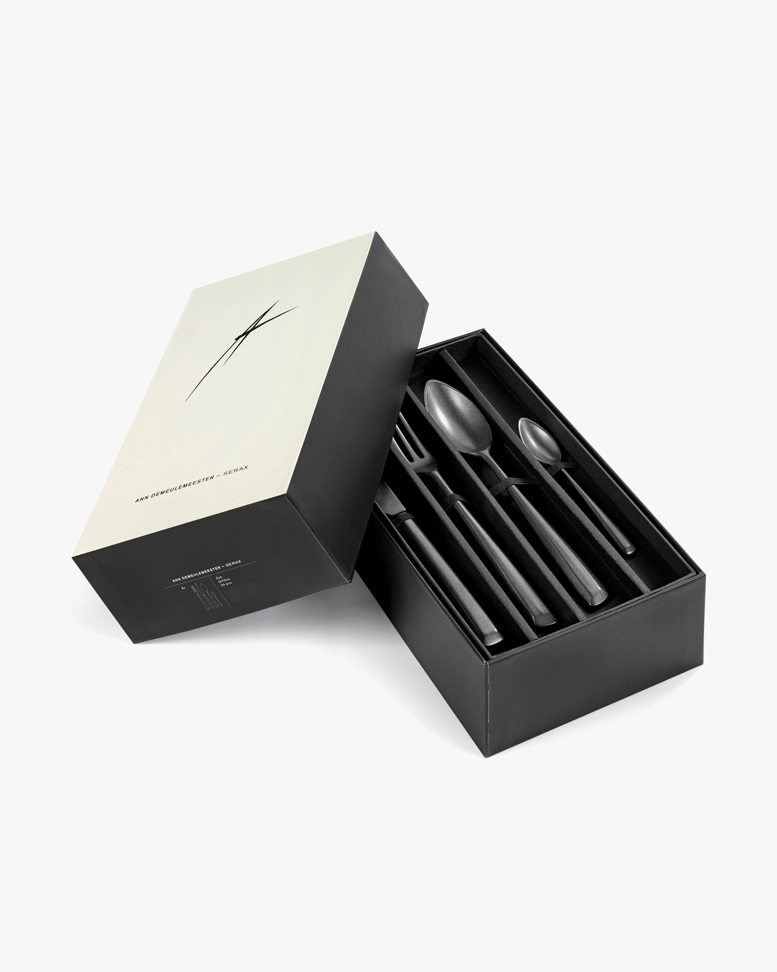 Cutlery box 24 pcs anthracite Zo