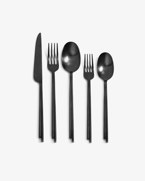 Cutlery set in giftbox 5 pcs black Dune Cutlery Tableware online shop