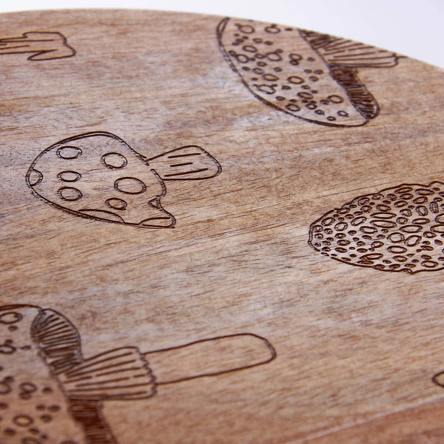 Cutting Board In Mushrooms