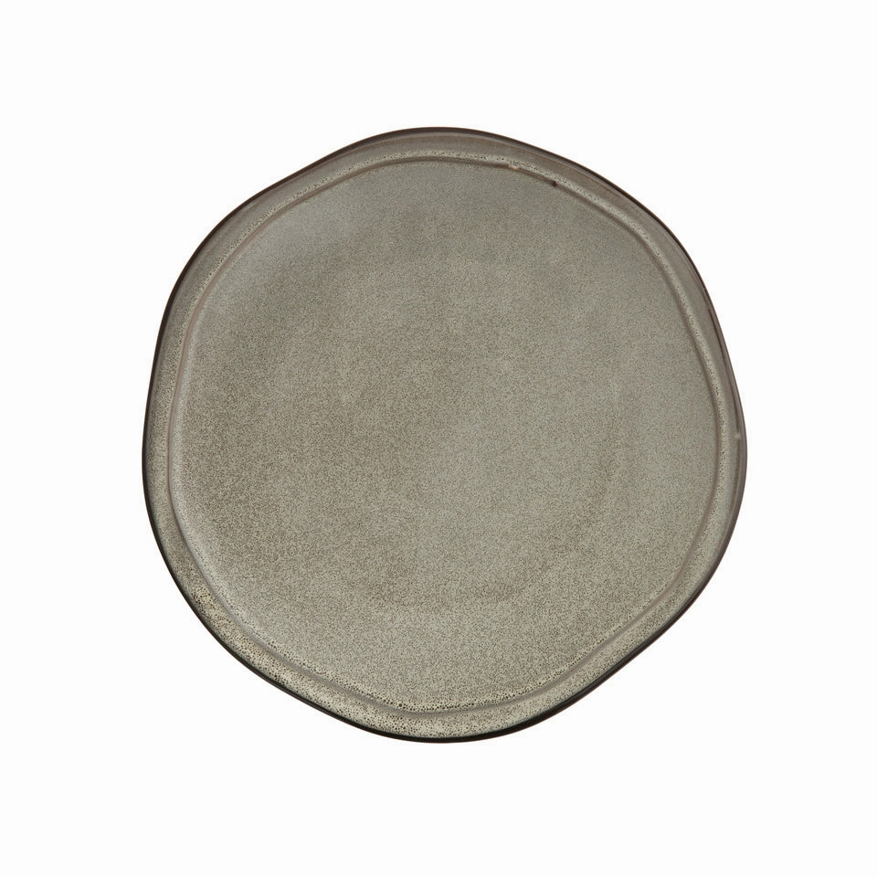 D&V Ston Porcelain Dinnerware Dinner Plate, 10-Inch, Set of 6