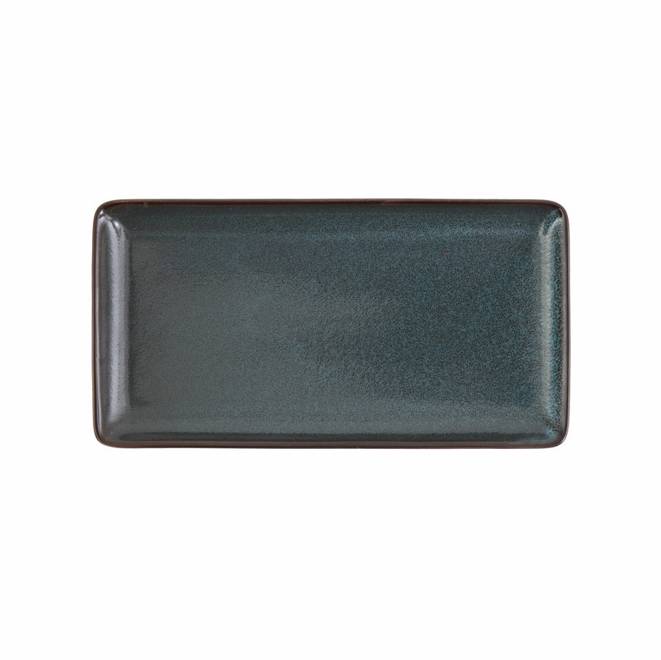 D&V Ston Porcelain Dinnerware Rectangle Tray, 9" x 4.75", Set of 6