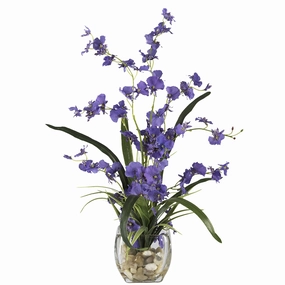Dancing Lady Orchid Liquid Illusion Silk Flower Arrangement Faux Florals best price deals