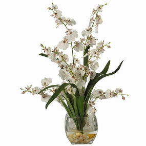 Dancing Lady Orchid Liquid Illusion Silk Flower Arrangement Faux Florals best price deals