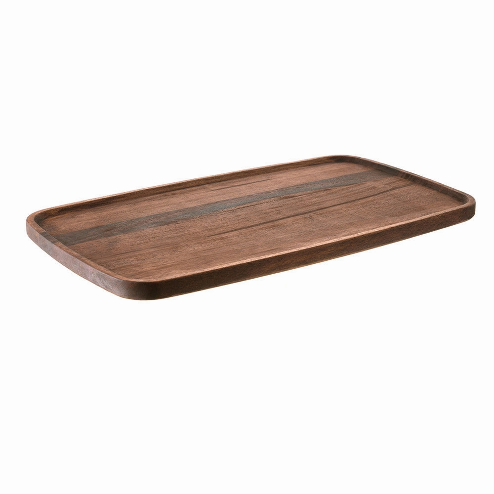 Dark Browk Rectangle Acacia Wood Tray