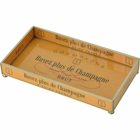 Dark Orange Brut Champagne 6 x 12 Decorative Tray Decorative Trays cheap sale