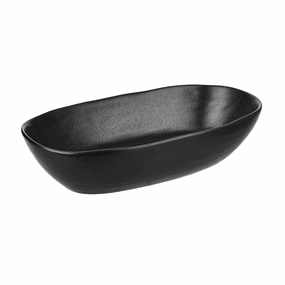 Deep Oval Black Bowl Serveware clearance shop